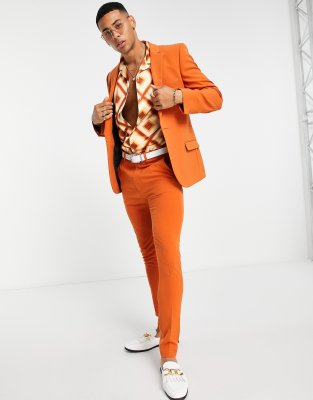 orange tailored jacket