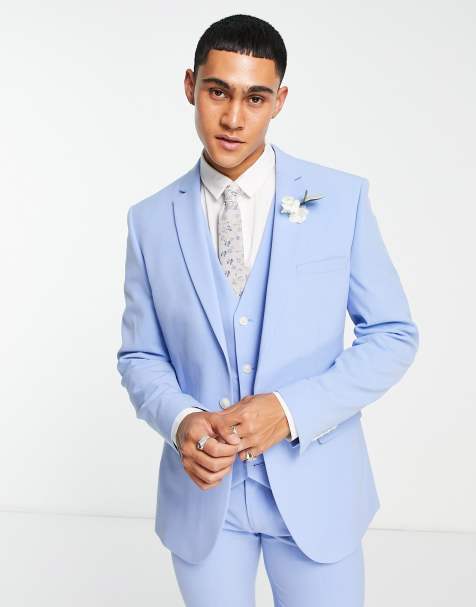ASOS DESIGN super skinny suit jacket in powder blue  - view 1