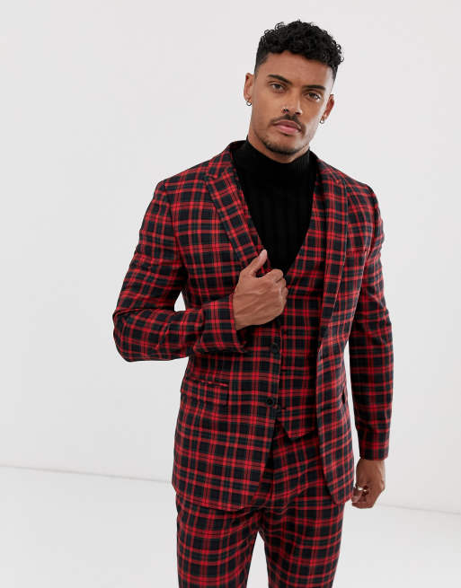 Asos on sale plaid suit