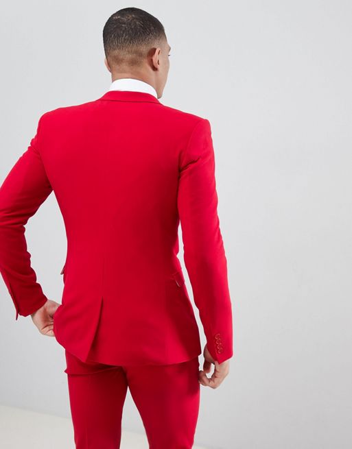 ASOS DESIGN Skinny Suit Trousers In Scarlet Red, $25, Asos