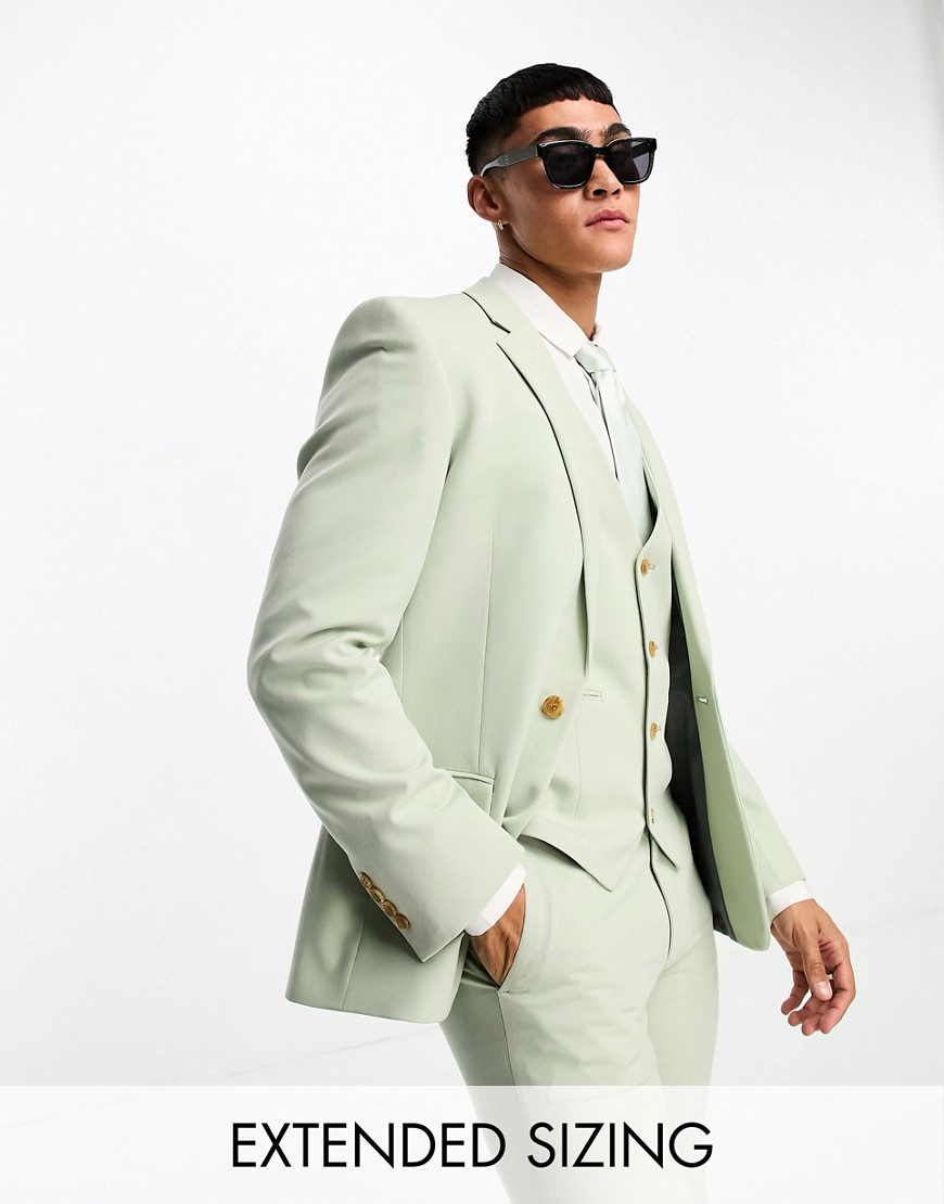 ASOS DESIGN super skinny suit jacket in sage-Green
