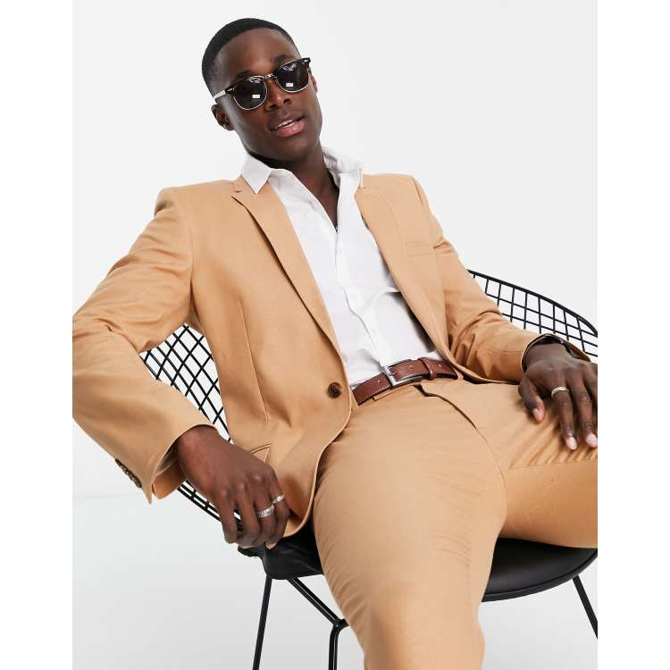 Tan dress jacket sales
