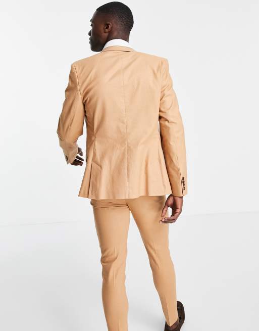 Asos hot sale tan suit