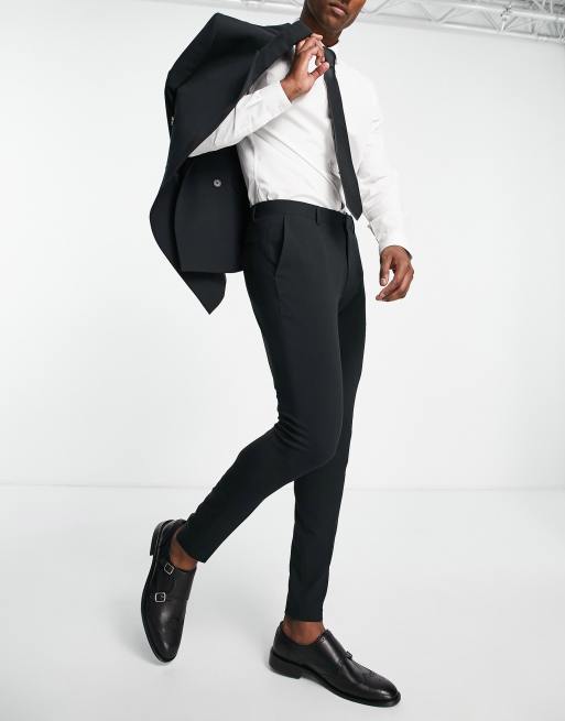 ASOS DESIGN super skinny suit pants in charcoal