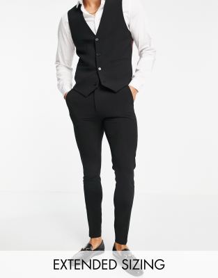 ASOS DESIGN SUPER SKINNY SUIT PANTS IN BLACK