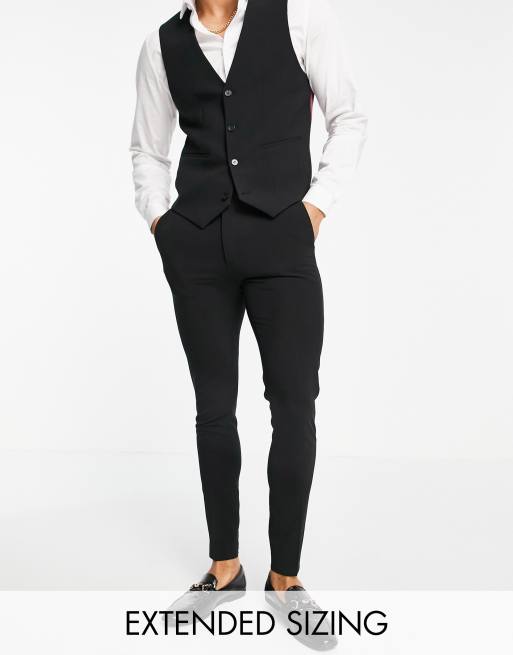 Super Skinny Black Suit Pants