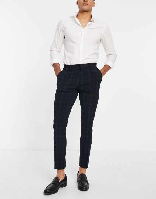 ASOS DESIGN super skinny suit pants in blackwatch plaid, 4 of 4