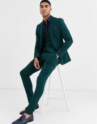 forest green suit pants