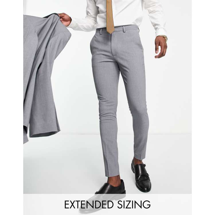 ASOS DESIGN super skinny suit pants in charcoal