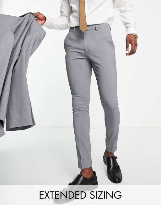 Tommy Hilfiger Men's Grey Suit Belt Loop Casual Trousers 