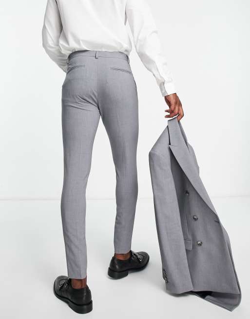 ASOS DESIGN skinny suit pants in gray