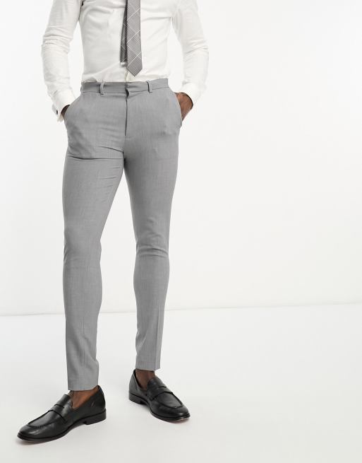 ASOS DESIGN super skinny suit pants in gray