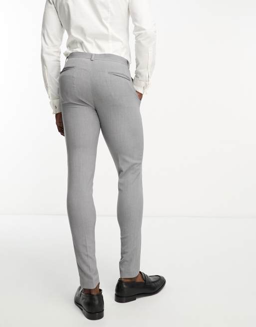 ASOS DESIGN super skinny suit pants in gray