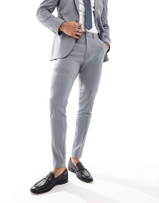 ASOS DESIGN super skinny suit pants in gray