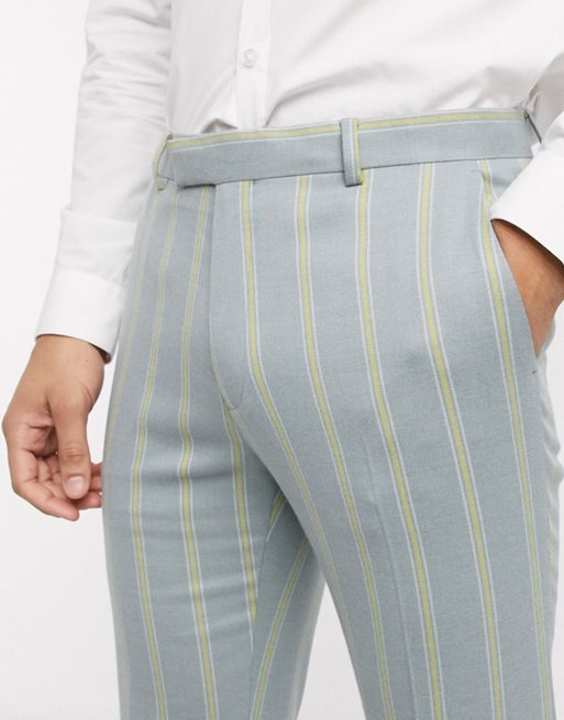 ASOS DESIGN super skinny suit pants in light blue