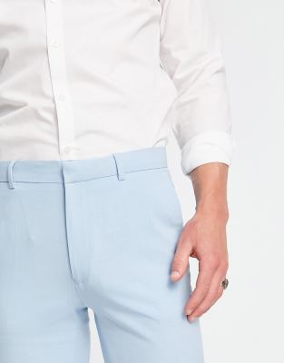 light blue suit pants