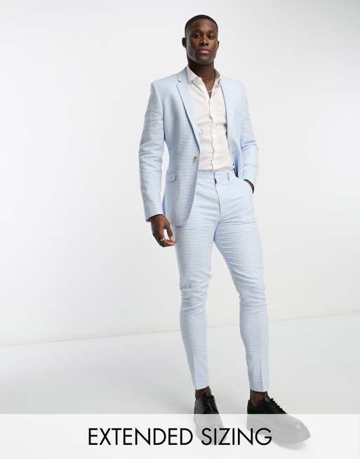 ASOS DESIGN super skinny suit pants in light blue