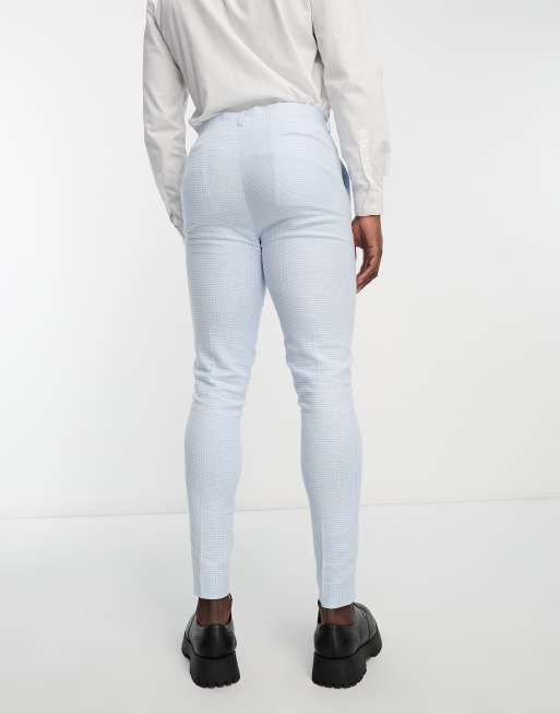 ASOS DESIGN super skinny suit pants in light blue