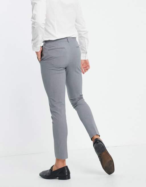 ASOS DESIGN skinny suit pants in gray