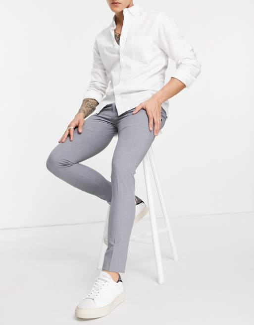 ASOS DESIGN super skinny suit pants in mid gray