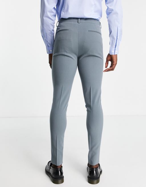 ASOS DESIGN super skinny suit pants in light blue