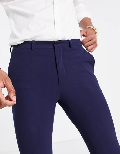 Navy Super Skinny Suit Trousers