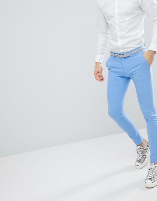 ASOS DESIGN super skinny suit pants in provence blue