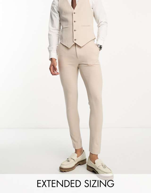 ASOS DESIGN super skinny suit pants in stone