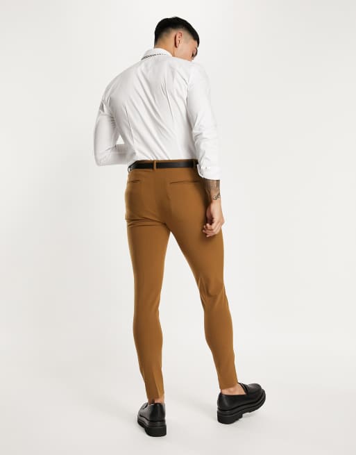 ASOS DESIGN super skinny suit pants in tobacco | ASOS