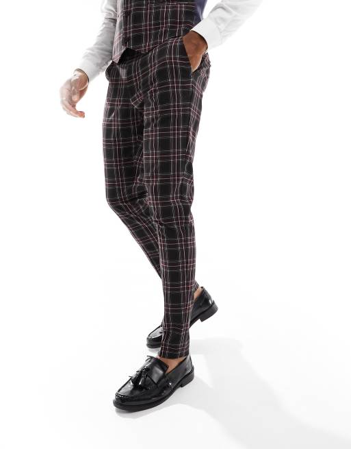 Asos mens deals tartan trousers