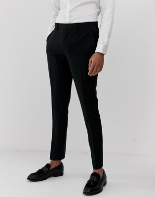 black skinny fit pants