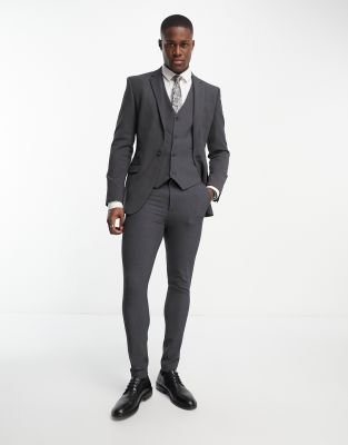 ASOS DESIGN super skinny suit pants in charcoal - ASOS Price Checker