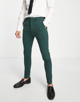 mens green suit trousers