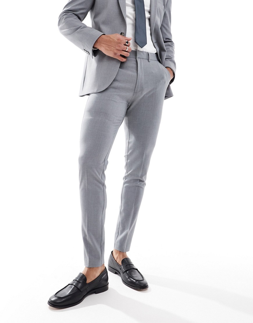 ASOS DESIGN super skinny suit trousers in grey
