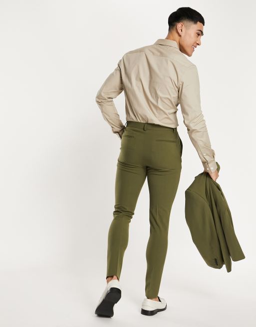 Olive cheap suit pants