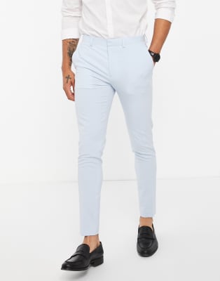 blue skinny dress pants