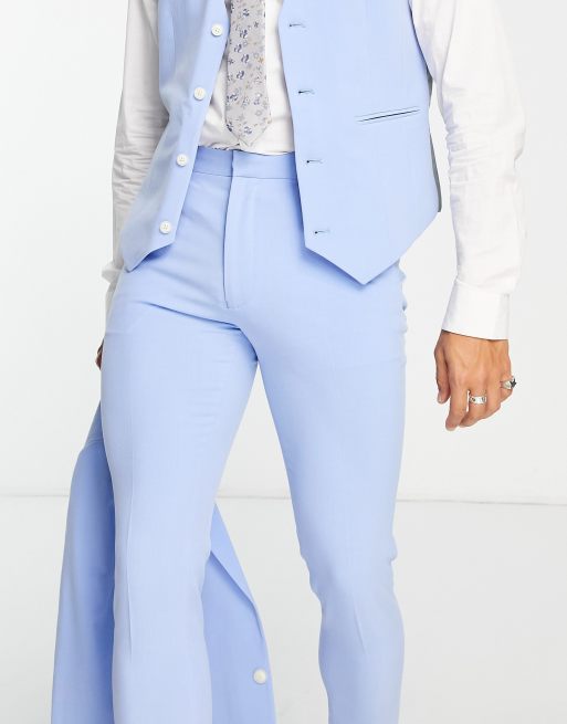 ASOS DESIGN super skinny suit pants in light blue