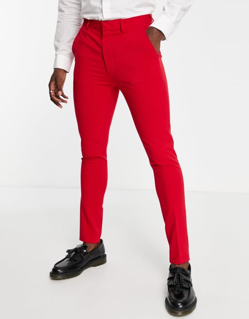 ASOS DESIGN Skinny Suit Trousers In Scarlet Red, $25, Asos