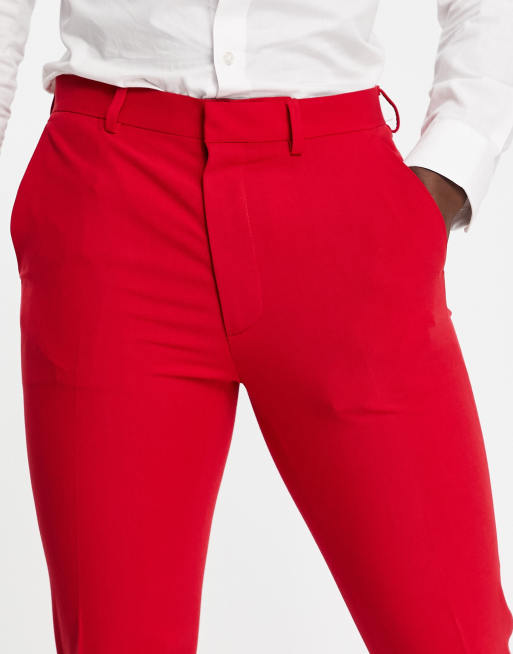 ASOS DESIGN Skinny Suit Trousers In Scarlet Red, $25, Asos