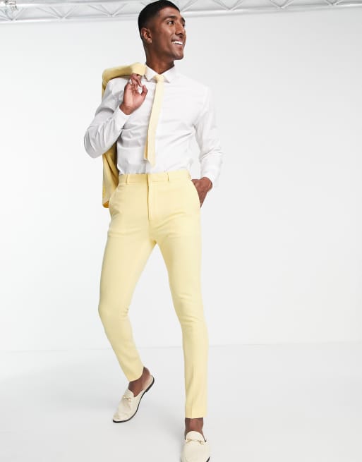 Asos yellow pants sale