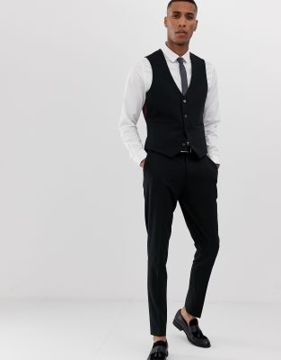 mens black suit with vest