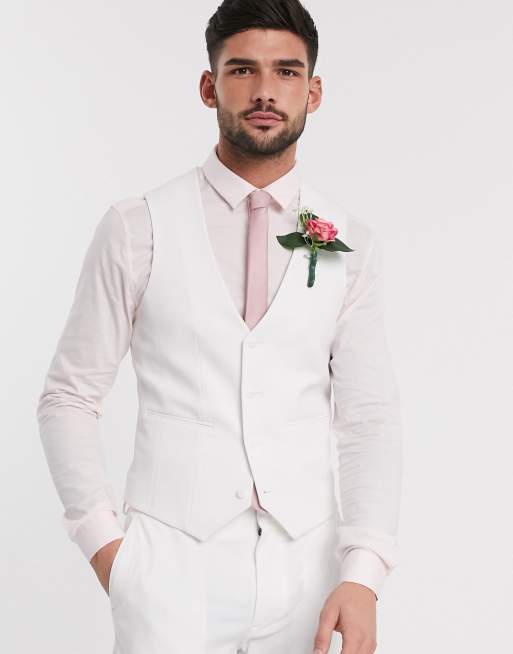 All white hot sale vest suit