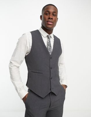 ASOS DESIGN super skinny suit waistcoat in charcoal - ASOS Price Checker