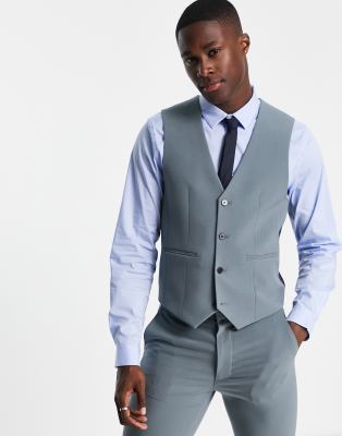 ASOS DESIGN ASOS DESIGN super skinny suit waistcoat in muted blue