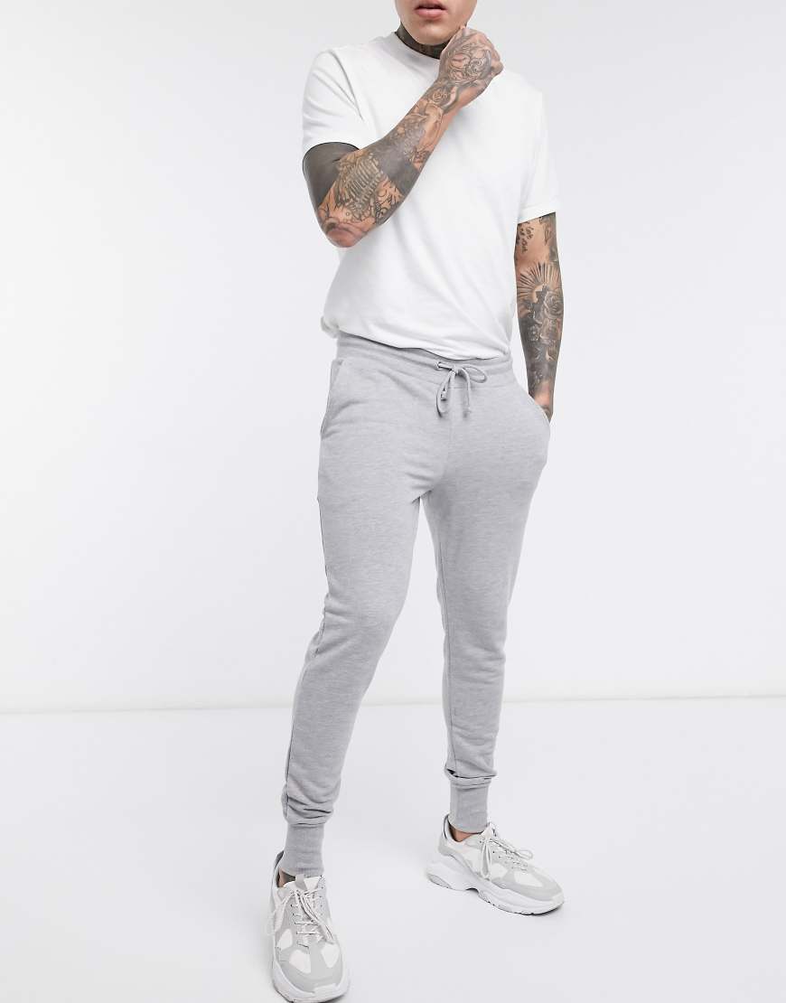 ASOS DESIGN super skinny sweatpants in gray marl | ASOS