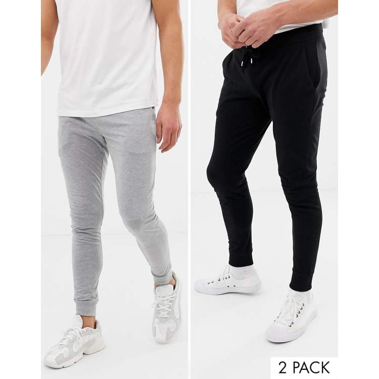 ASOS DESIGN super skinny joggers in grey marl