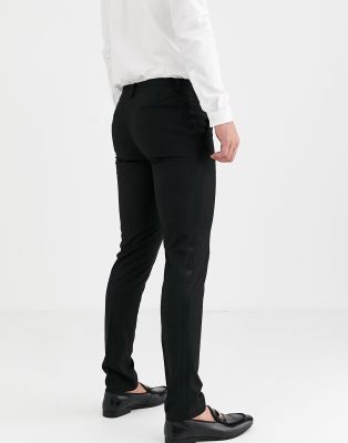 skinny black tuxedo pants