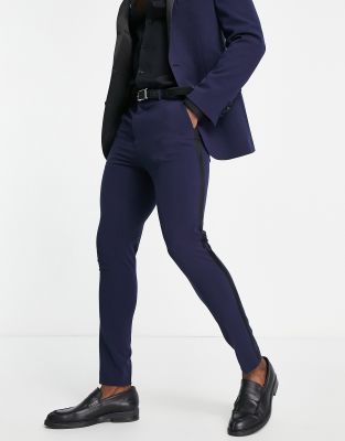 Navy blue 2024 tuxedo pants