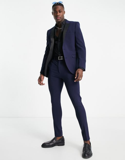 Navy blue tuxedo on sale pants