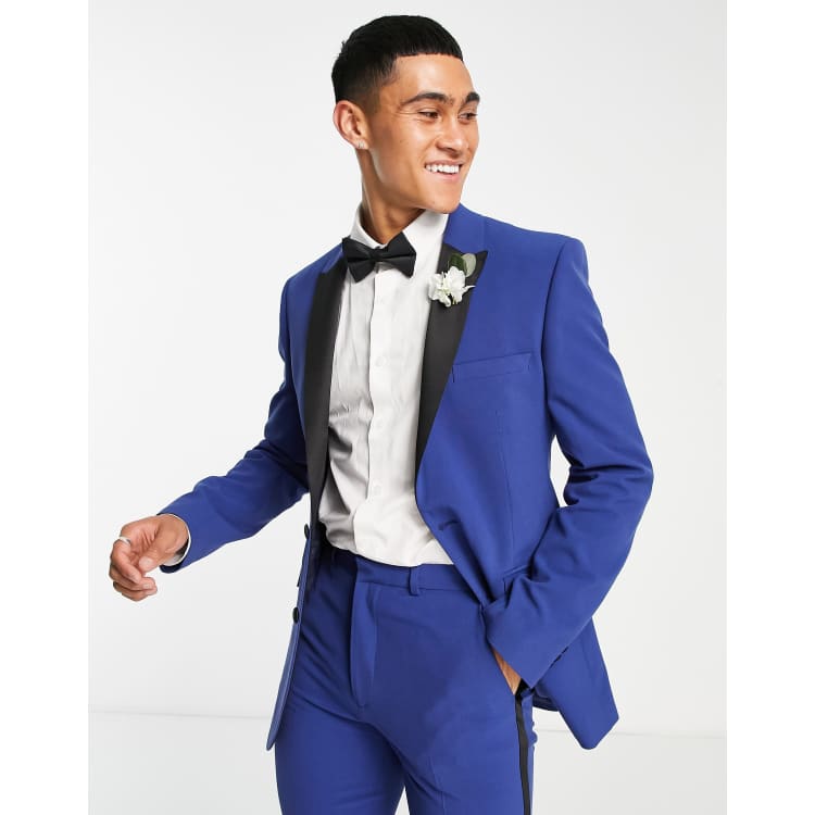 Royal blue and black hotsell tuxedo jacket